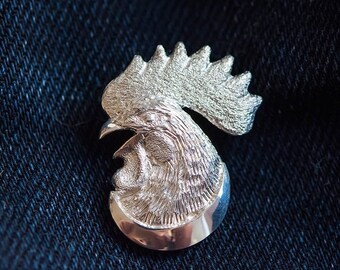 Year of rooster, sterling silver.