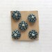 Vintage Buttons - Blue and White Flower Shank Back Buttons - Set of 5 - Mid Century Plastic Buttons - Flower Buttons, Blue Buttons