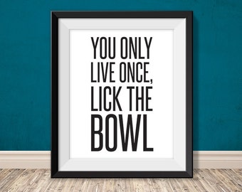 Lick the bowl | Etsy