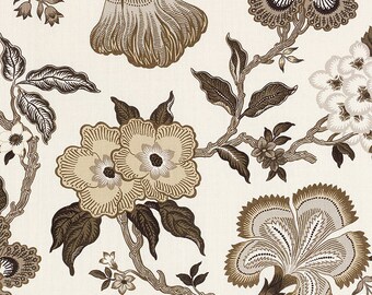Schumacher Pillow Hothouse Flowers Dusk /Ivory Linen Reverse ONE PILLOW COVER Neutral Floral Pillow Decorative Pillow Designer Pillow