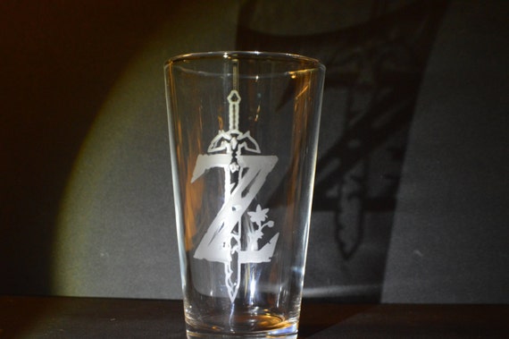 Legend of Zelda "Z" pub glass