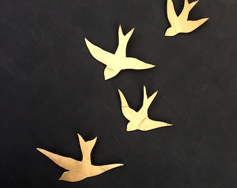 Zusammen Schwalben Porzellan Wand Skulptur Kunst Bad Art