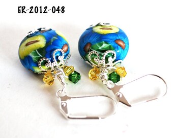 Earrings Handmade, Silver Earrings, Dangle Earrings, Polymer Earrings, Ready to Ship, Drop Earrings, Long Earrings, Statement Earrings