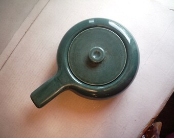 Russel Wright Seafoam Casserole with Lid - Teal Green - Steubenville American Modern Mid Century Ceramic