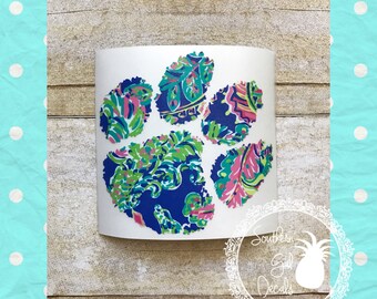 Clemson Tiger Pawprint Lilly Inspired Vinyl Decal