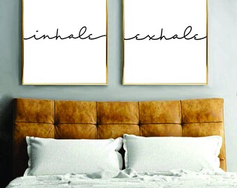Printable Wall Art Inhale Exhale Print, Art, Instant Download, Printable Art, Printable Quotes, Home Decor, Yoga, Motivational