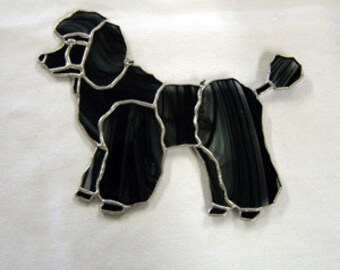 Stained Glass Poodle Suncatcher