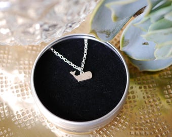 Sterling Silver Whale Necklace / chain / whale gift / gifts for her / whale chain / stocking filler / 925 / hypoallergenic