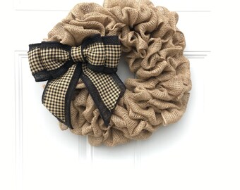 Primitive WREATHS for Front Door, Rustic Wreaths, Burlap Wreaths, Primitive Decor, Rustic Decor, Year Round Wreaths, All Season Wreaths CUTE