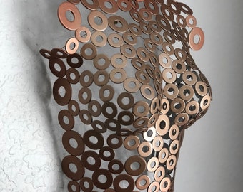 Metal Wall Art Sculpture Abstract Torso Rose Gold By Holly Lentz Sexy Nude Metal Wall Art Sculpture Abstract Torso Rose Gold By Holly Lentz Sexy Nude
