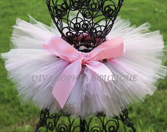 Pink and Gray Tutu for Newborn - Infants - Toddlers