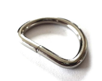 3/4" D Rings in Stainless Steel for Straps, 19mm D Rings - Pack of Ten