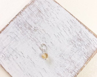 Faceted citrine rondelle,November birthstone,necklace add on,minimalist jewelry,citrine dangle,citrine necklace,gift for her,faceted citrine