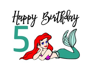 Free Free 281 Happy Birthday Mermaid Svg SVG PNG EPS DXF File