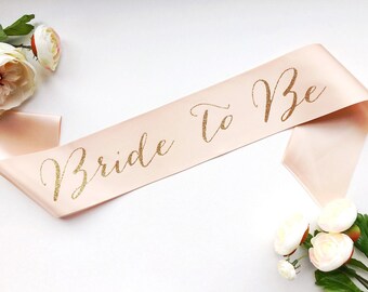 Bride to Be Sash - Bachelorette Sash - Bridal Party- Bridal Shower Bachelorette Party Accessory - Satin Bride Sash - Bride Gift - Bride Sash