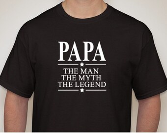 Download Papa The Man The Myth The Legend Father's Day Black