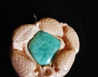 Amazonite stone necklace