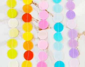Felt Dot Garland // 9 feet