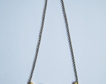 Crochet necklace with sea glass