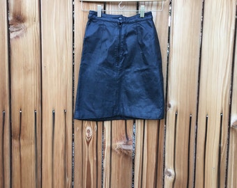 Vintage 80's Leather Mini Skirt