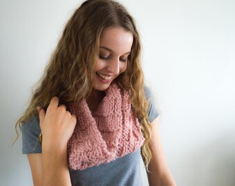 READY TO SHIP | The Rose Cowl | Knitted Cowl | Knitted Scarf