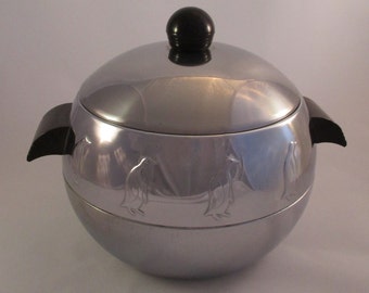 Vintage Penguin Ice Bucket/Hot & Cold Server By West Bend From The 1950's #291