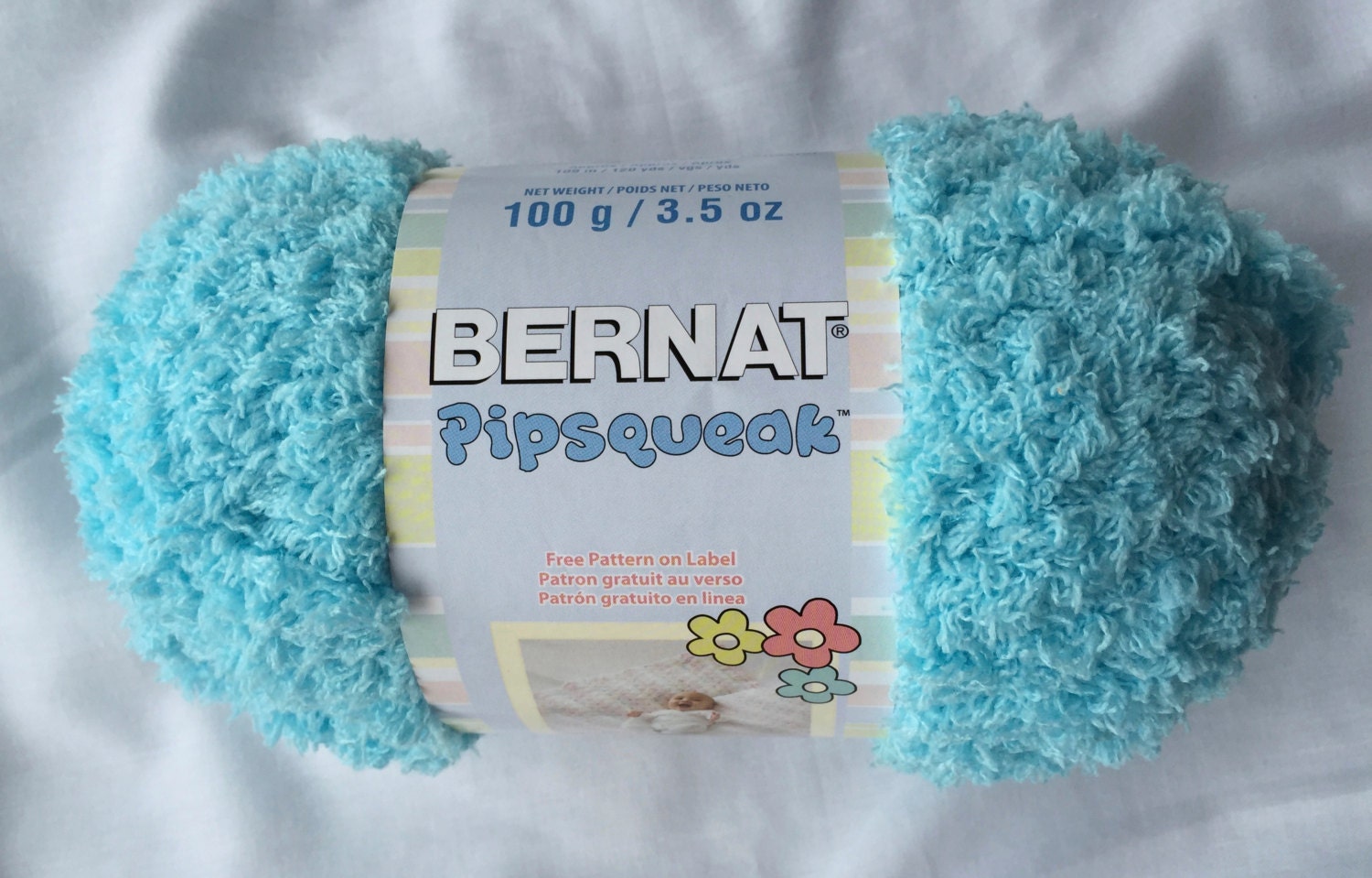 BLUE ICE 59745 Bernat Pipsqueak Yarn 3.5 oz. /100g /120 Yards