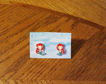 The Little Mermaid Inspired Ariel Mermaid Earrings