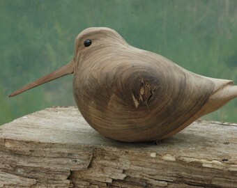 Woodcock Walnut /Woodcock wood carving sculpture