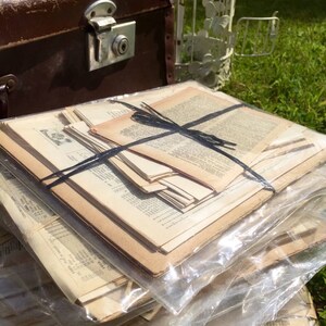 Vintage Scrapbooking Paper | Vintage Book Pages | Old Dictionary Pages | Old Book Pages | Vintage Paper Pack | Paper Crafters Gift Idea