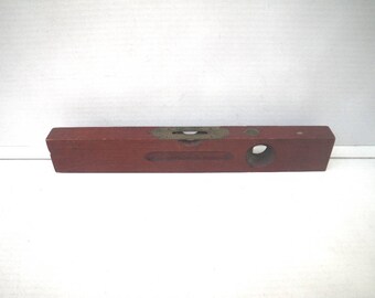 Stanley 104 16" Wood Level 1896 Patent Brass Plate H.B. Fiske Providence Rhode Island Label