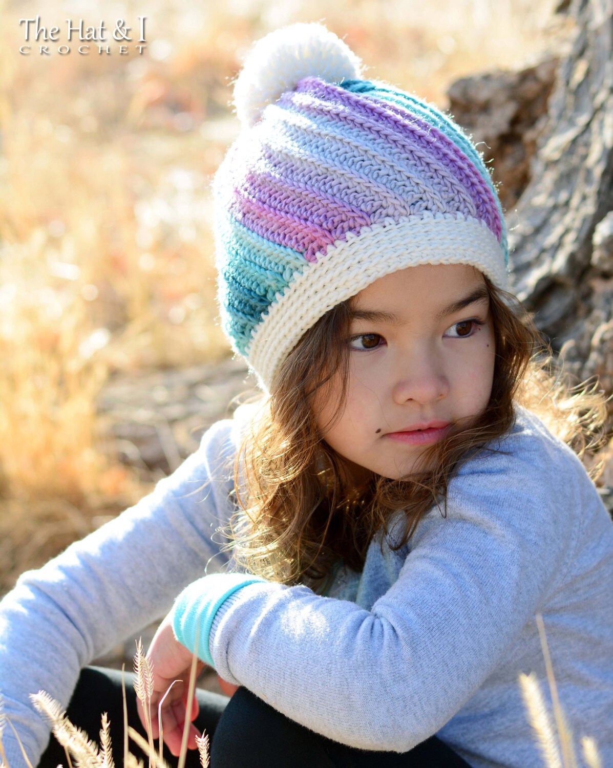 CROCHET PATTERN Twist Top Beanie crochet hat pattern