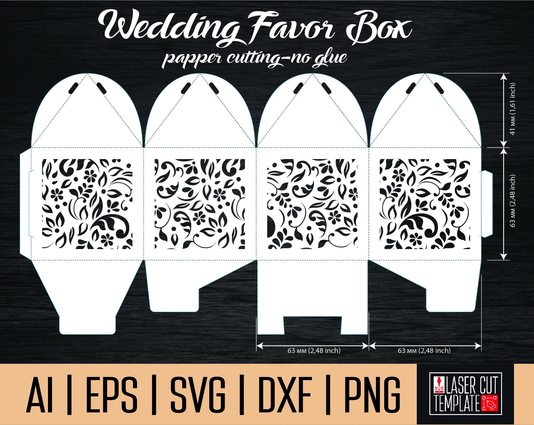 Free Svg Gift Box Templates