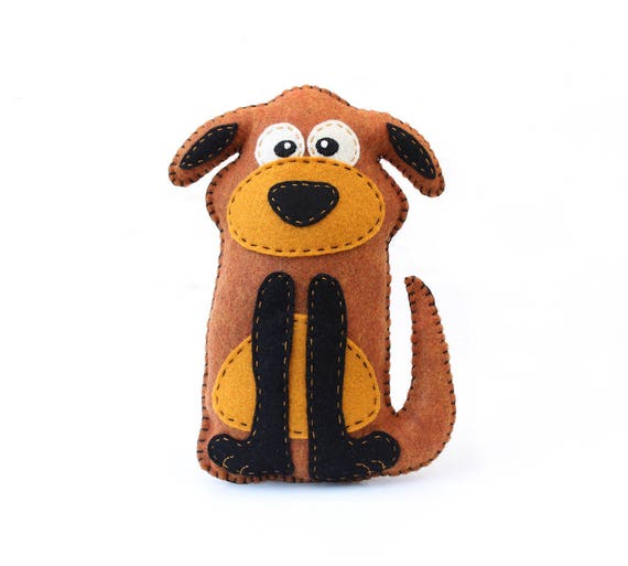 Dog Stuffed Animal Sewing Pattern Stuffed Dog Felt Plushie