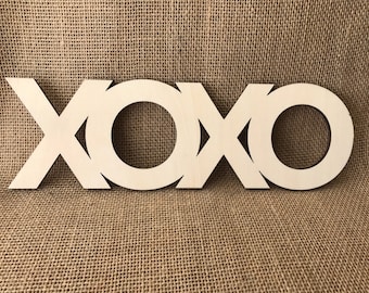 XOXO laser cut word for DIY Crafts