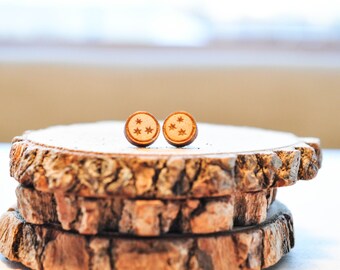 Lasercut Harry Potter Page Stars Baltic Birch Stud Earrings | HP Stars | HP earrings | Potter gifts