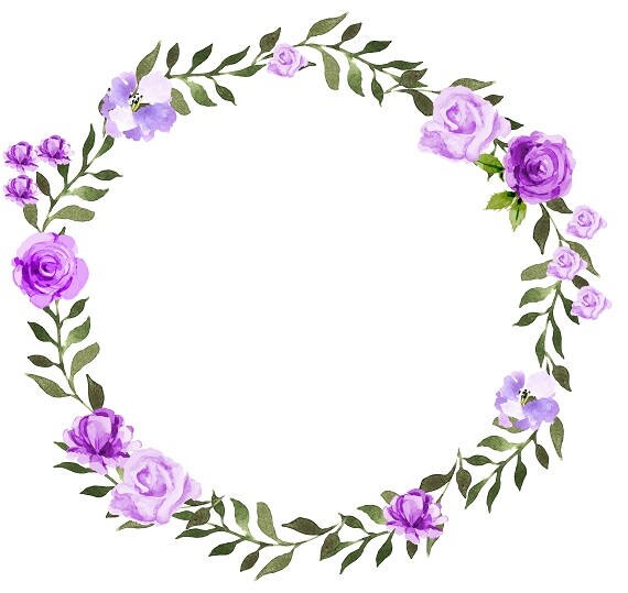 Purple Clipart Purple Wreath Printable Watercolor Wreath