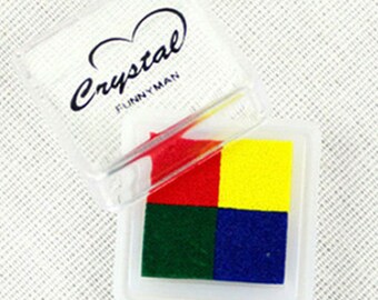 4 Colors Water-Based Mini Ink Pad Ver. 01 (1.4 x 1.4in)
