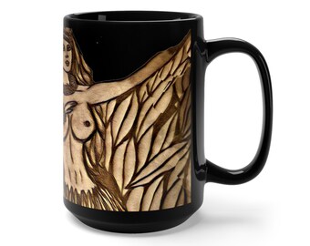 Vintage Hula Black Mug 15Oz