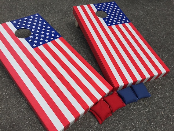 American Flag Cornhole Boards Patriotic Cornhole Flag