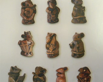 10 X Church Mice (Oak Appearance)