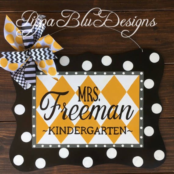 Personalized Teacher Door Hanger