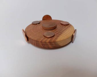 Fidget Spinner in Plum and Walnut