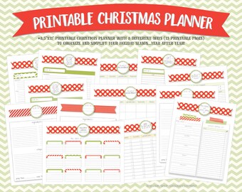 Christmas Planner and Organizer Bundle - Printable Holiday Planner/Kit