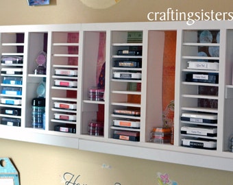 Organize your ink pads, stamps or supplies, all you need is a glue gun and foam board!