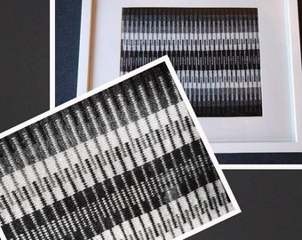 Gray Matter Handwoven Framed Art