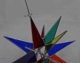 18 Point Multi Color Moravian Star Tree Topper