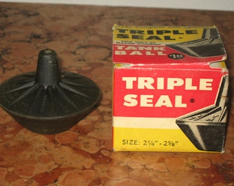 Triple Seal Toilet Tank Ball Vintage 60's Size 2 1/4" - 2 5/8" NOS! #BV