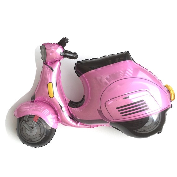 Scooter Balloon 38 Pink Red Vespa Moped Balloon