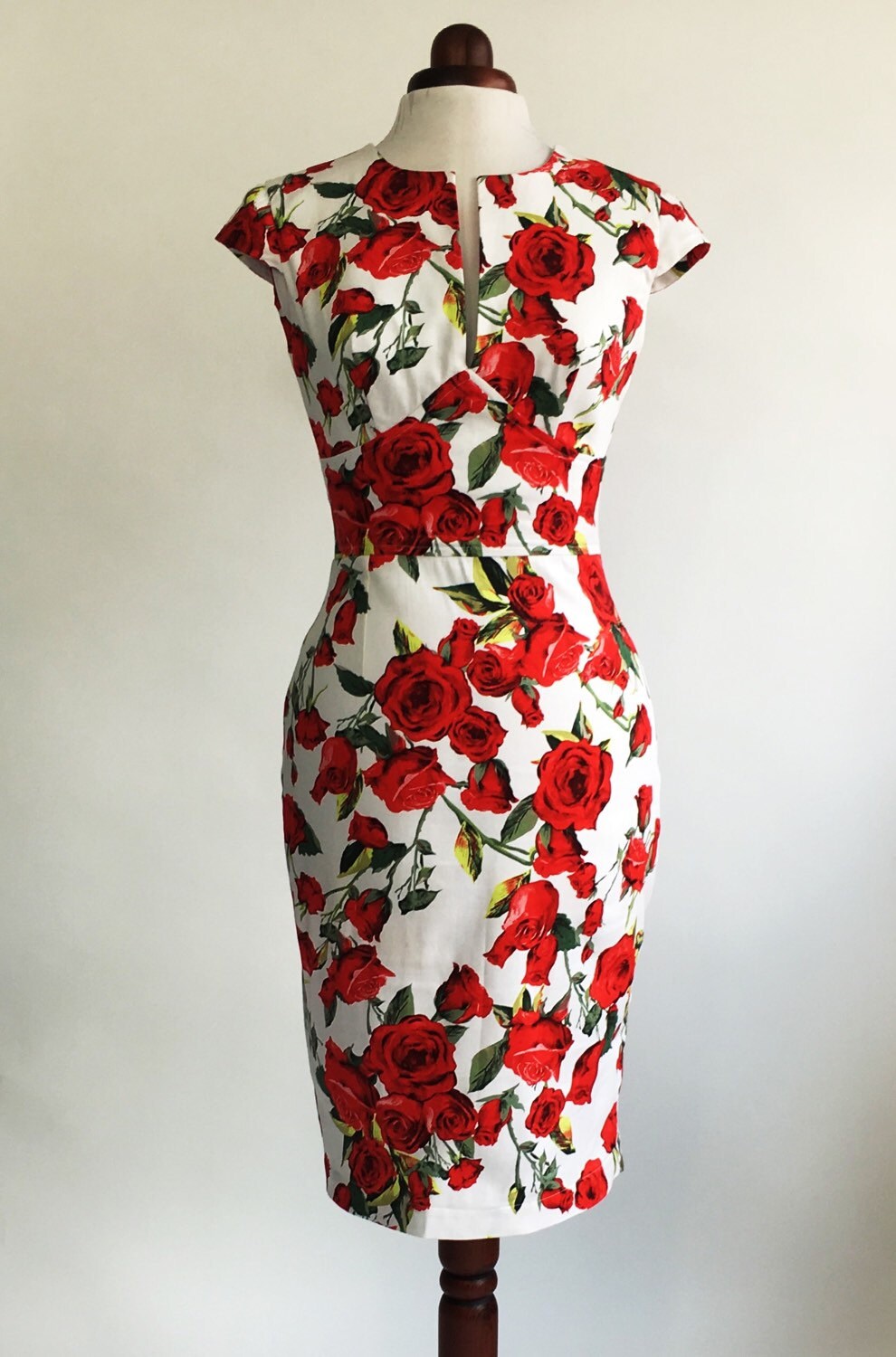 red rose gown